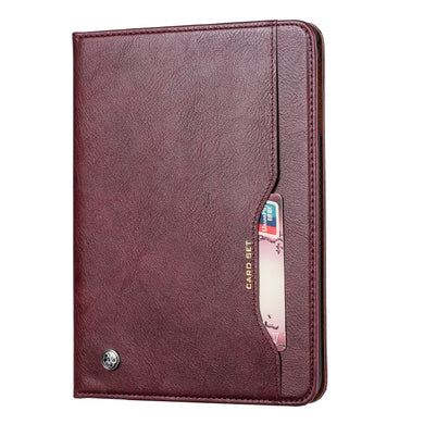 Knead Skin Texture Horizontal Flip Leather Case for iPad 9.7 2018 / 2017 / Air / Air 2/Pro 9.7, with Photo Frame & Holder & Card Slots & Wallet(Wine Red)