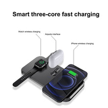 UV-06 3 in 1 Double Folding Wireless Charger for iPhone & Watch & Airpods