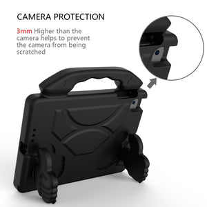For iPad mini 6 EVA Material Children Flat Anti Falling Cover Protective Shell with Thumb Bracket(Black)