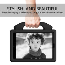 For iPad mini 6 EVA Material Children Flat Anti Falling Cover Protective Shell with Thumb Bracket(Black)