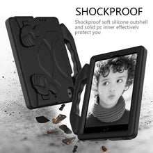 For iPad mini 6 EVA Material Children Flat Anti Falling Cover Protective Shell with Thumb Bracket(Black)