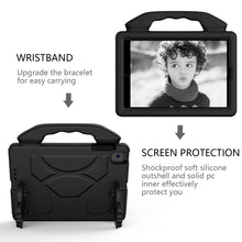 For iPad mini 6 EVA Material Children Flat Anti Falling Cover Protective Shell with Thumb Bracket(Black)