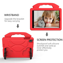 For iPad mini 6 EVA Material Children Flat Anti Falling Cover Protective Shell with Thumb Bracket(Red)