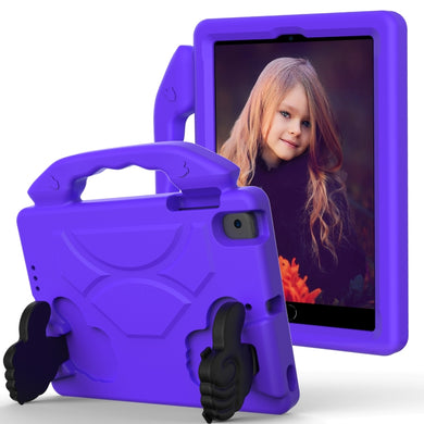 For iPad mini 6 EVA Material Children Flat Anti Falling Cover Protective Shell with Thumb Bracket(Purple)