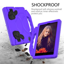 For iPad mini 6 EVA Material Children Flat Anti Falling Cover Protective Shell with Thumb Bracket(Purple)