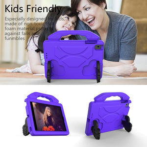 For iPad mini 6 EVA Material Children Flat Anti Falling Cover Protective Shell with Thumb Bracket(Purple)