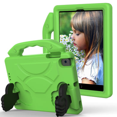 For iPad mini 6 EVA Material Children Flat Anti Falling Cover Protective Shell with Thumb Bracket(Green)