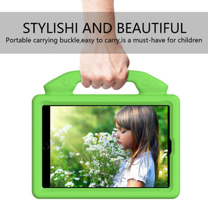 For iPad mini 6 EVA Material Children Flat Anti Falling Cover Protective Shell with Thumb Bracket(Green)