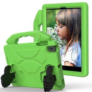 For iPad mini 6 EVA Material Children Flat Anti Falling Cover Protective Shell with Thumb Bracket(Green)