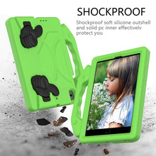 For iPad mini 6 EVA Material Children Flat Anti Falling Cover Protective Shell with Thumb Bracket(Green)