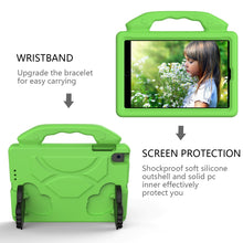 For iPad mini 6 EVA Material Children Flat Anti Falling Cover Protective Shell with Thumb Bracket(Green)