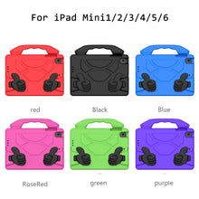 For iPad mini 6 EVA Material Children Flat Anti Falling Cover Protective Shell with Thumb Bracket(Green)
