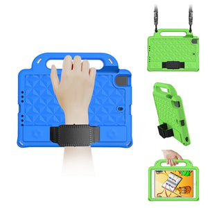 For iPad mini 6 Diamond Series EVA Anti-Fall Shockproof Sleeve Protective Shell Tablet Case with Holder & Strap(Blue)