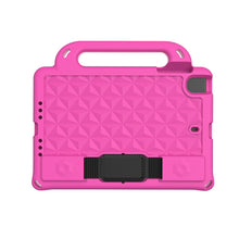 For iPad mini 6 Diamond Series EVA Anti-Fall Shockproof Sleeve Protective Shell Tablet Case with Holder & Strap(Rose Red)
