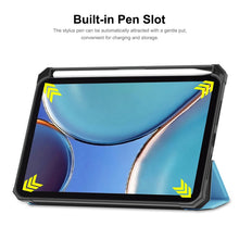 For iPad mini 6 ENKAY Custer Texture Horizontal Flip PU+TPU Leather Tablet Case with Three-folding Holder & Sleep / Wake-up Function & Pen Holder(Dark Green)