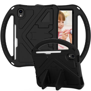 For iPad mini 6 EVA Flat Anti Falling Protective Tablet Case Shell with Holder(Black)