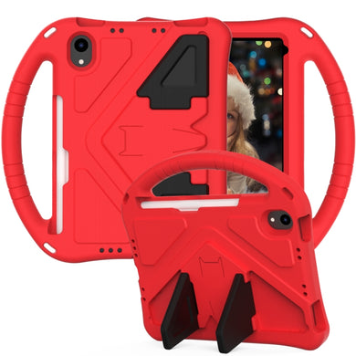 For iPad mini 6 EVA Flat Anti Falling Protective Tablet Case Shell with Holder(Red)