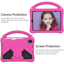 For iPad mini 6 EVA Flat Anti Falling Protective Tablet Case Shell with Holder(Rose Red)