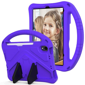 For iPad mini 6 EVA Flat Anti Falling Protective Tablet Case Shell with Holder(Purple)