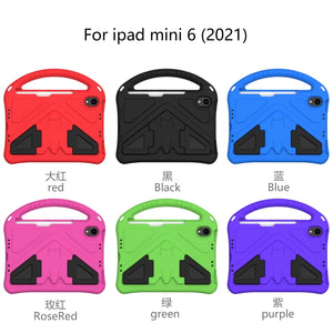 For iPad mini 6 EVA Flat Anti Falling Protective Tablet Case Shell with Holder(Blue)