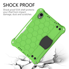 For iPad mini 6 Honeycomb Design EVA + PC Material Four Corner Anti Falling Flat Protective Shell With Strap(Green+Black)