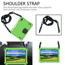 For iPad mini 6 Honeycomb Design EVA + PC Material Four Corner Anti Falling Flat Protective Shell With Strap(Green+Black)
