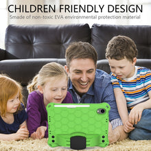 For iPad mini 6 Honeycomb Design EVA + PC Material Four Corner Anti Falling Flat Protective Shell With Strap(Green+Black)