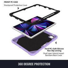 Pure Color PC + Silicone Anti-drop Tablet Tablet Case with Butterfly Holder & Pen Slot For iPad Pro 11 2018 & 2020 & 2021 & Air 2020 10.9(Raro Purple)