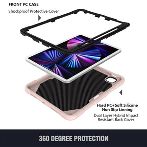Pure Color PC + Silicone Anti-drop Tablet Tablet Case with Butterfly Holder & Pen Slot For iPad Pro 11 2018 & 2020 & 2021 & Air 2020 10.9