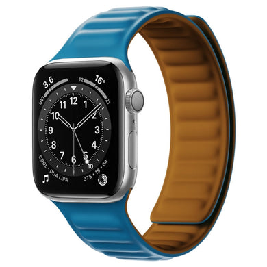 Silicone Magnetic Strap Watch Band For Apple Watch Series 8&7 41mm / SE 2&6&SE&5&4 40mm / 3&2&1 38mm(Sky)