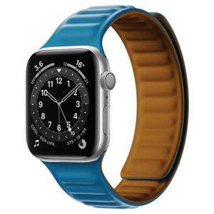 Silicone Magnetic Strap Watch Band For Apple Watch Series 8&7 41mm / SE 2&6&SE&5&4 40mm / 3&2&1 38mm(Sky)