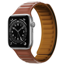 Silicone Magnetic Strap Watch Band For Apple Watch Series 8&7 41mm / SE 2&6&SE&5&4 40mm / 3&2&1 38mm(Brown)
