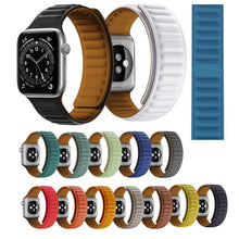 Silicone Magnetic Strap Watch Band For Apple Watch Series 8&7 41mm / SE 2&6&SE&5&4 40mm / 3&2&1 38mm(Dark Blue)