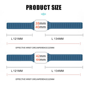 Silicone Magnetic Strap Watch Band For Apple Watch Series 8&7 41mm / SE 2&6&SE&5&4 40mm / 3&2&1 38mm(Dark Blue)