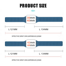 Silicone Magnetic Strap Watch Band For Apple Watch Series 8&7 41mm / SE 2&6&SE&5&4 40mm / 3&2&1 38mm(Grass Green)