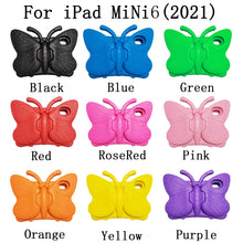 For iPad mini 6 Butterfly Bracket EVA Fall-proof Protective Case(Green)