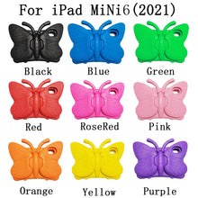 For iPad mini 6 Butterfly Bracket EVA Fall-proof Protective Case(Yellow)