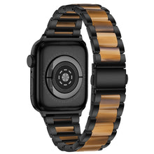 Metal + Resin Watch Band For Apple Watch Ultra 49mm / Series 8&7 45mm / SE 2&6&SE&5&4 44mm / 3&2&1 42mm(Black Brown)