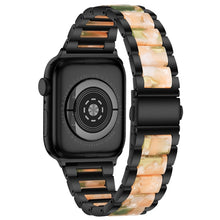 Metal + Resin Watch Band For Apple Watch Ultra 49mm / Series 8&7 45mm / SE 2&6&SE&5&4 44mm / 3&2&1 42mm(Black Pink)
