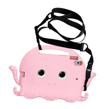 For iPad 10.2 2019 / 2020 Octopus Style EVA + PC Tablet Case with Strap(Pink)