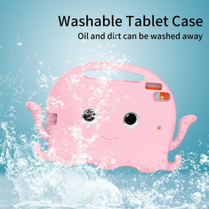 For iPad 10.2 2019 / 2020 Octopus Style EVA + PC Tablet Case with Strap(Pink)