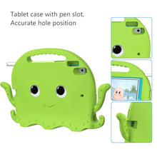 For iPad 10.2 2019 / 2020 Octopus Style EVA + PC Tablet Case with Strap(Grass Green)