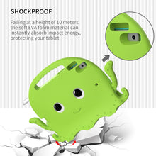 For iPad 10.2 2019 / 2020 Octopus Style EVA + PC Tablet Case with Strap(Grass Green)