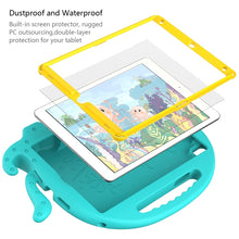 For iPad 10.2 2019 / 2020 Octopus Style EVA + PC Tablet Case with Strap(Glacial Green)