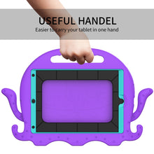 For iPad 10.2 2019 / 2020 Octopus Style EVA + PC Tablet Case with Strap(Purple)