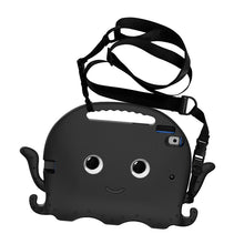 For iPad 10.2 2019 / 2020 Octopus Style EVA + PC Tablet Case with Strap(Black)