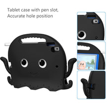 For iPad 10.2 2019 / 2020 Octopus Style EVA + PC Tablet Case with Strap(Black)