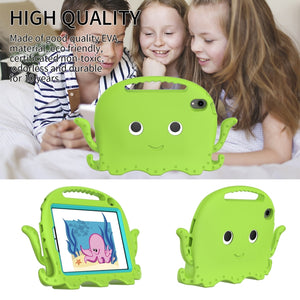 For iPad mini 6 Octopus Style EVA + PC Tablet Case with Strap(Grass Green)