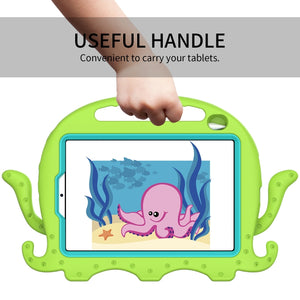 For iPad mini 6 Octopus Style EVA + PC Tablet Case with Strap(Grass Green)