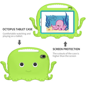 For iPad mini 6 Octopus Style EVA + PC Tablet Case with Strap(Grass Green)